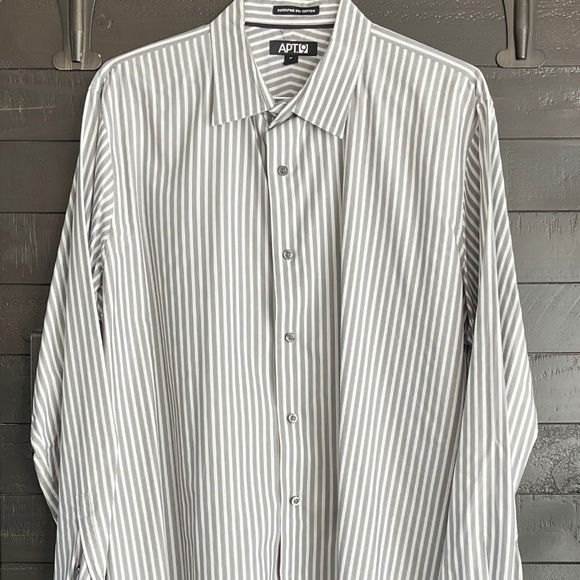 Men's Apt 9 Striped Button-Down Shirt Sz XL - Picture 4 of 5